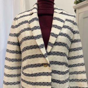 Lucky Brand Striped Tweed Blazer